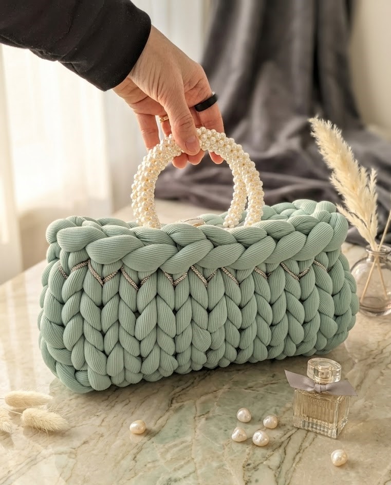 ##L'Eclat di Menta – Borsa Baguette Bijou##